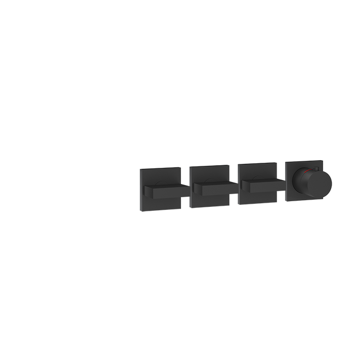 Gessi Inverso Bath & Shower Thermostatic Mixer - 44336 Bathroom Accessories GESSI Matte Black