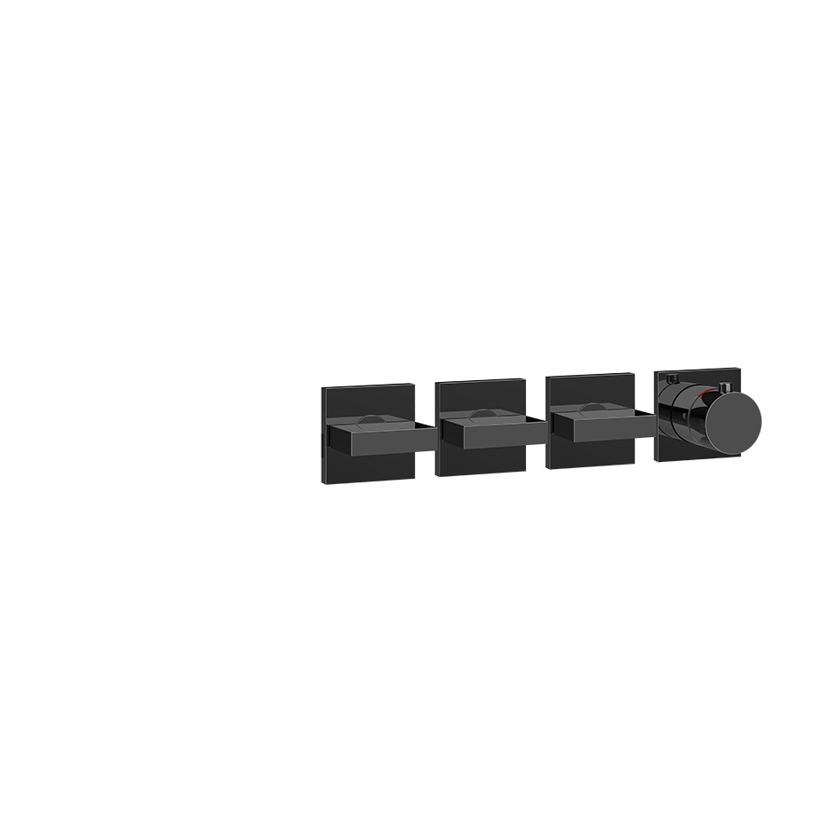 Gessi Inverso Bath & Shower Thermostatic Mixer - 44336 Bathroom Accessories GESSI Black Metal PVD