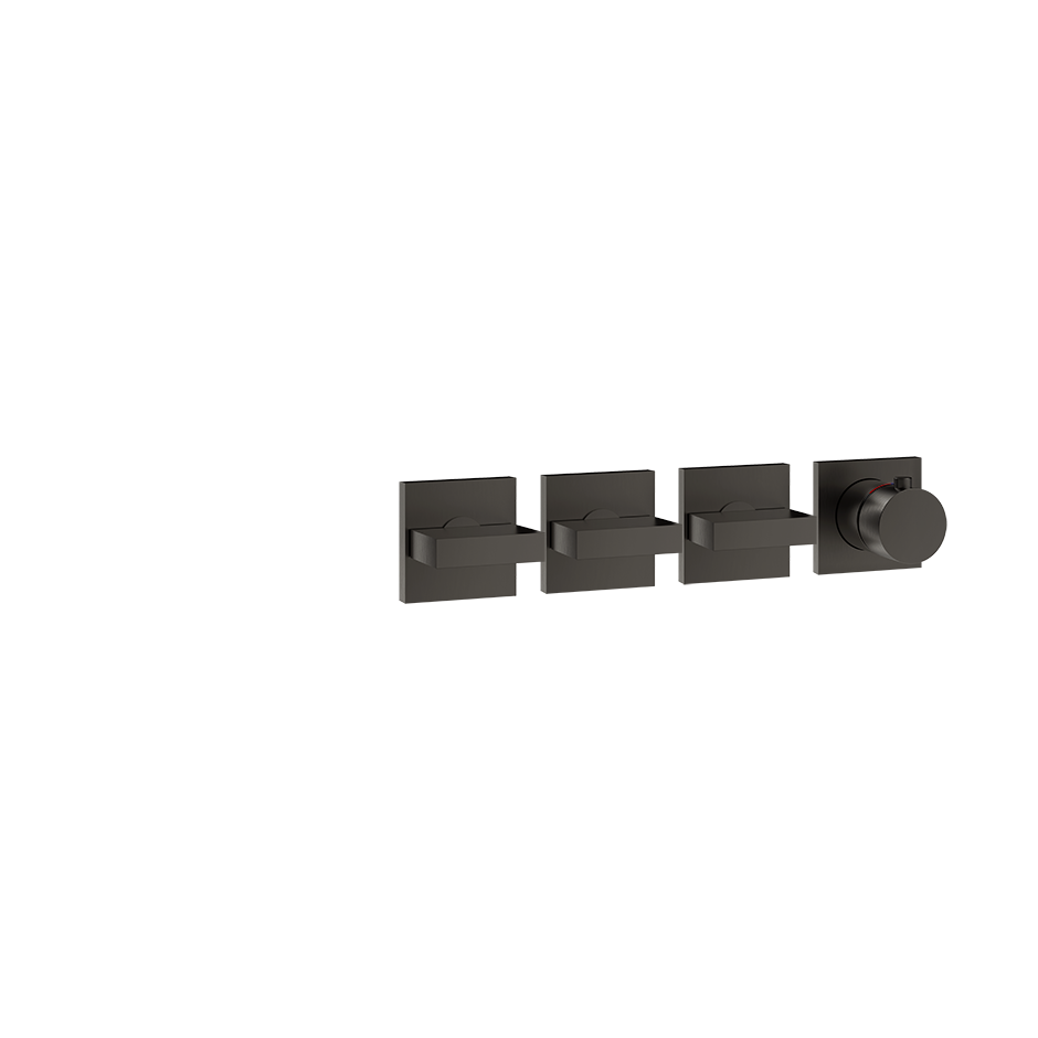 Gessi Inverso Bath & Shower Thermostatic Mixer - 44336 Bathroom Accessories GESSI Black Metal Brushed PVD
