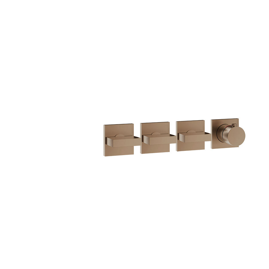 Gessi Inverso Bath & Shower Thermostatic Mixer - 44336 Bathroom Accessories GESSI Copper Brushed PVD