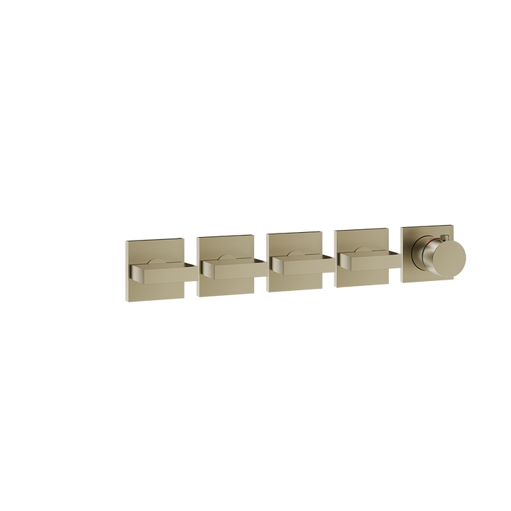 Gessi Inverso Bath & Shower Thermostatic Mixer - 44338 Bathroom Accessories GESSI Finox Brushed Nickel