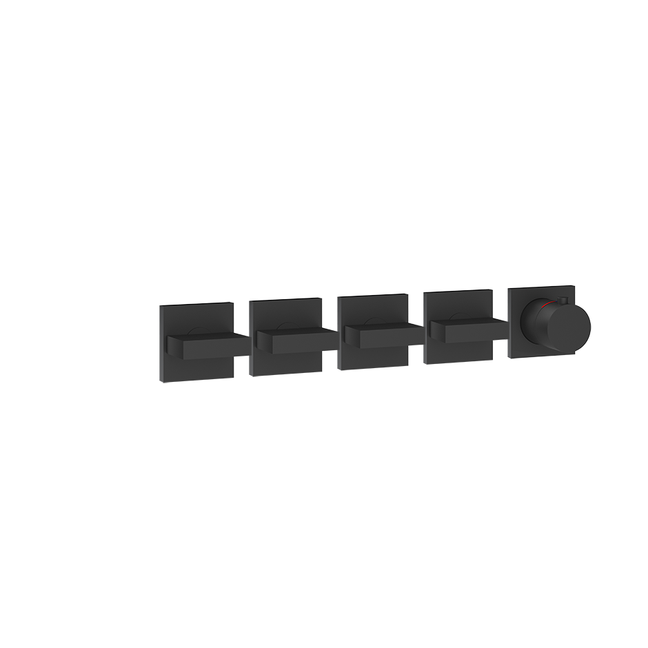 Gessi Inverso Bath & Shower Thermostatic Mixer - 44338 Bathroom Accessories GESSI Matte Black