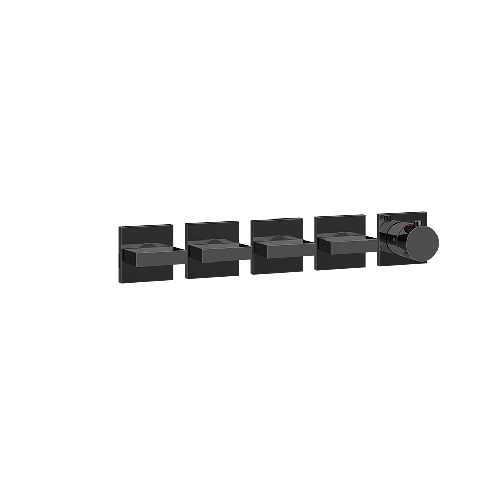 Gessi Inverso Bath & Shower Thermostatic Mixer - 44338 Bathroom Accessories GESSI Black Metal PVD