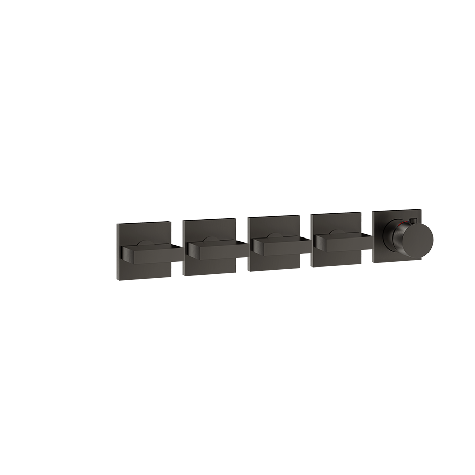 Gessi Inverso Bath & Shower Thermostatic Mixer - 44338 Bathroom Accessories GESSI Black Metal Brushed PVD