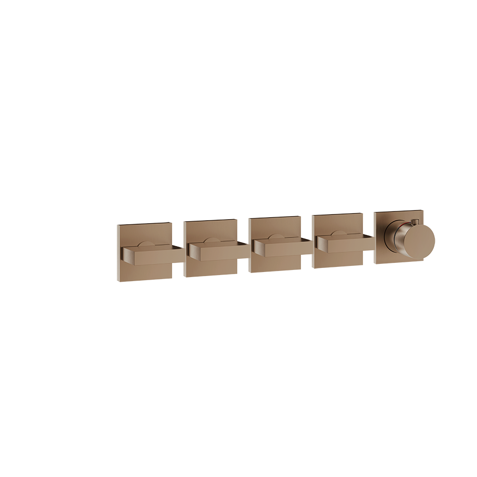 Gessi Inverso Bath & Shower Thermostatic Mixer - 44338 Bathroom Accessories GESSI Copper Brushed PVD