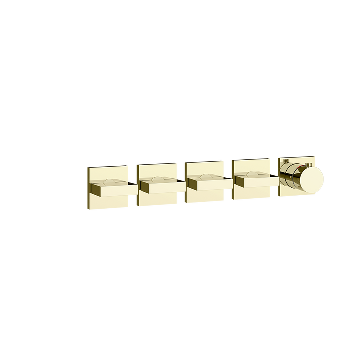 Gessi Inverso Bath & Shower Thermostatic Mixer - 44338 Bathroom Accessories GESSI Brass PVD