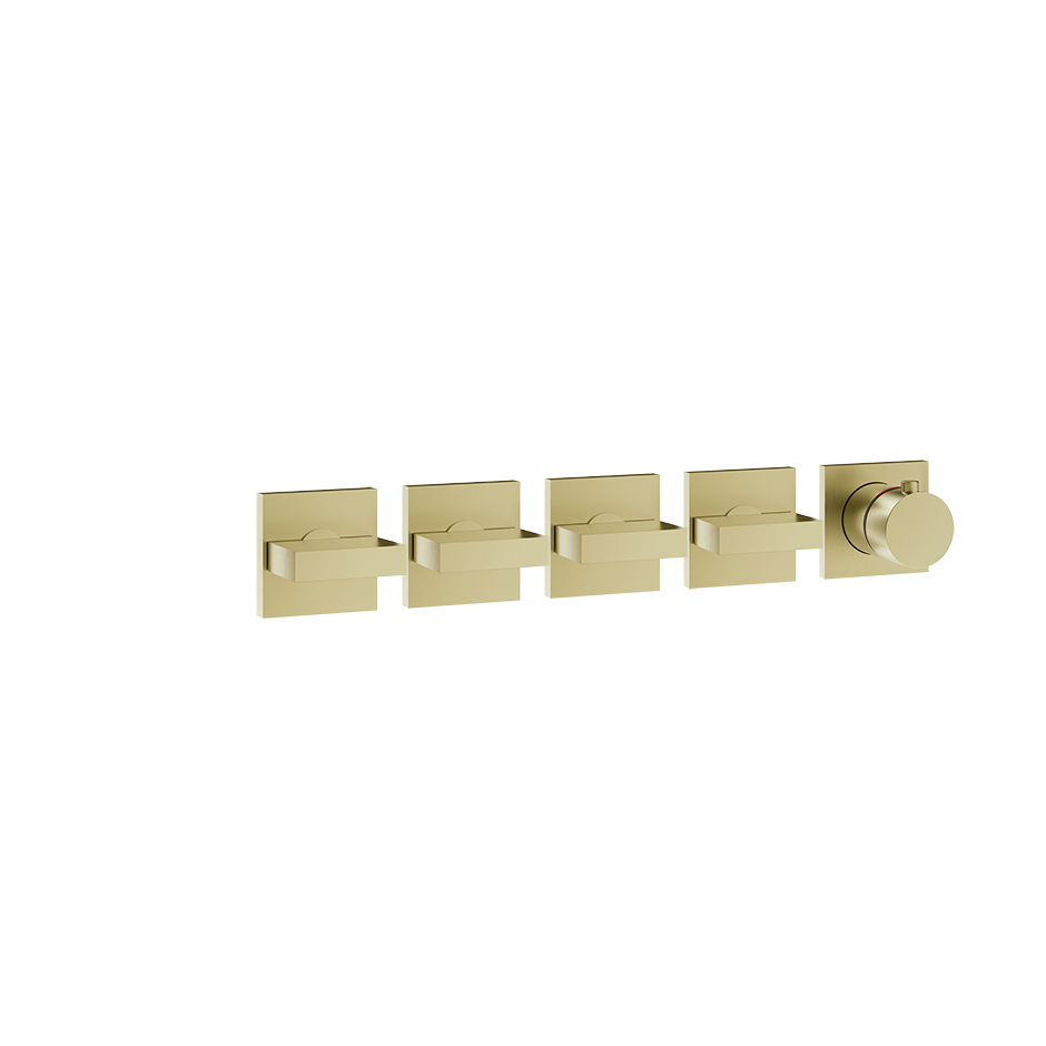 Gessi Inverso Bath & Shower Thermostatic Mixer - 44338 Bathroom Accessories GESSI Brass Brushed PVD