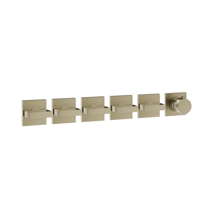 Gessi Inverso Bath & Shower Thermostatic Mixer - 44340 Bathroom Accessories GESSI Finox Brushed Nickel