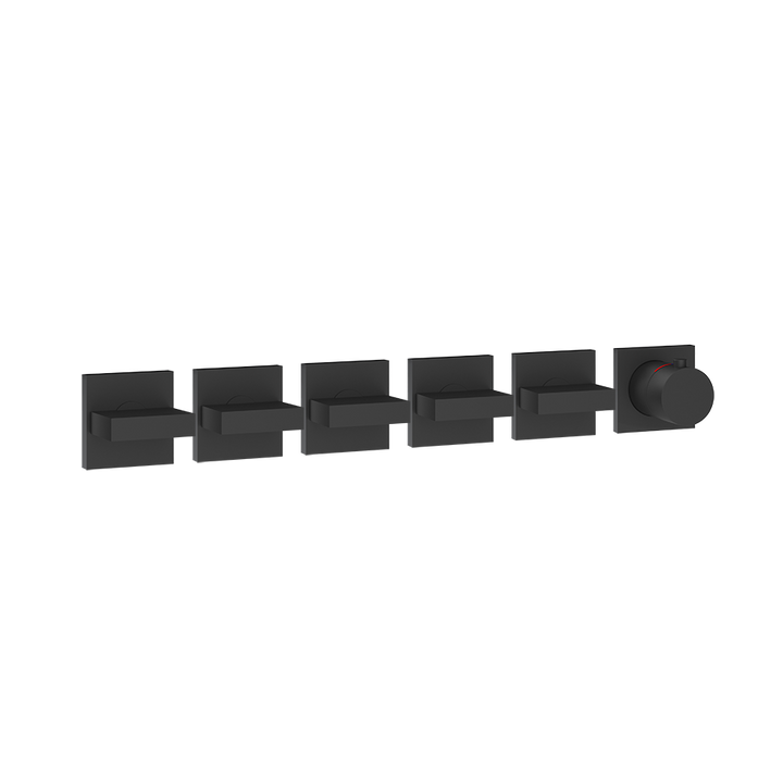 Gessi Inverso Bath & Shower Thermostatic Mixer - 44340 Bathroom Accessories GESSI Matte Black