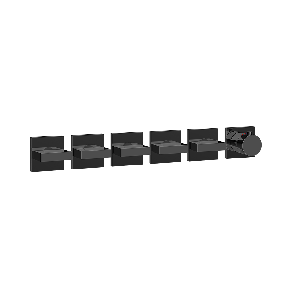 Gessi Inverso Bath & Shower Thermostatic Mixer - 44340 Bathroom Accessories GESSI Black Metal PVD