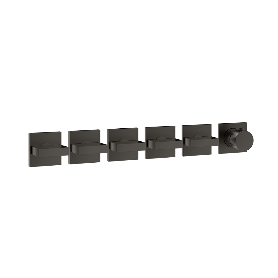 Gessi Inverso Bath & Shower Thermostatic Mixer - 44340 Bathroom Accessories GESSI Black Metal Brushed PVD