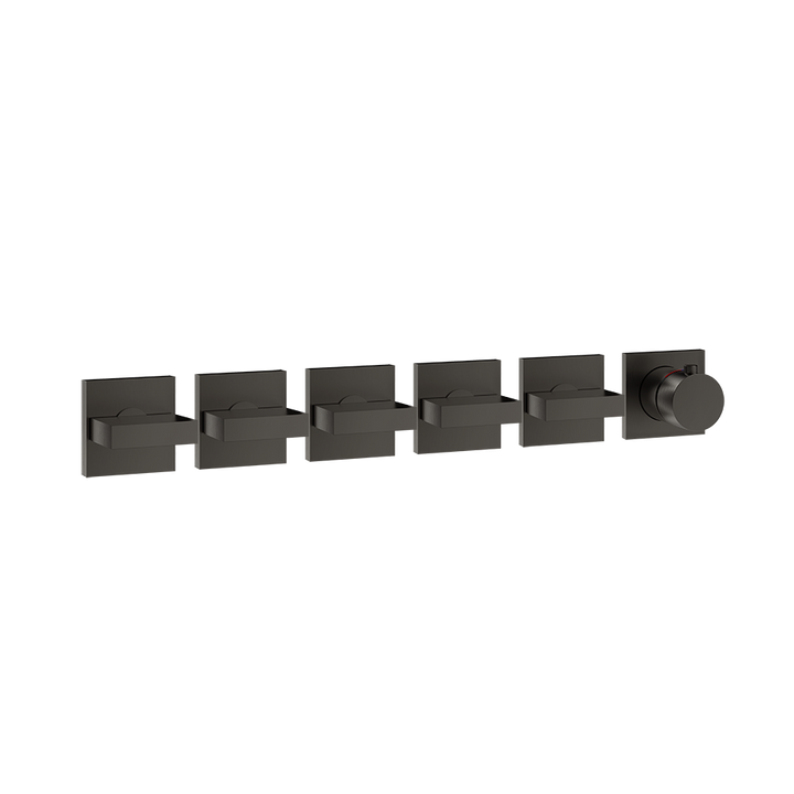 Gessi Inverso Bath & Shower Thermostatic Mixer - 44340 Bathroom Accessories GESSI Black Metal Brushed PVD