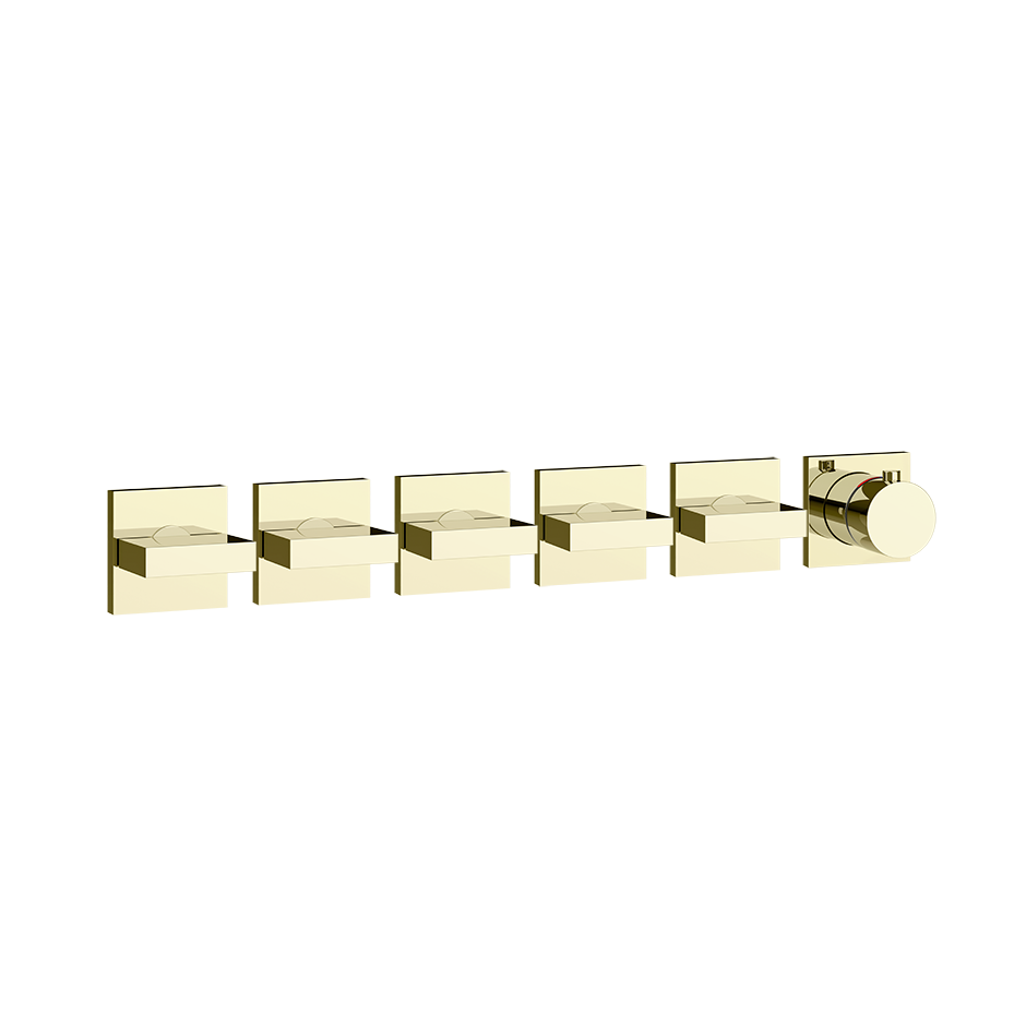Gessi Inverso Bath & Shower Thermostatic Mixer - 44340 Bathroom Accessories GESSI Brass PVD