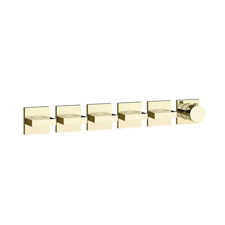 Gessi Inverso Bath & Shower Thermostatic Mixer - 44340 Bathroom Accessories GESSI Brass PVD