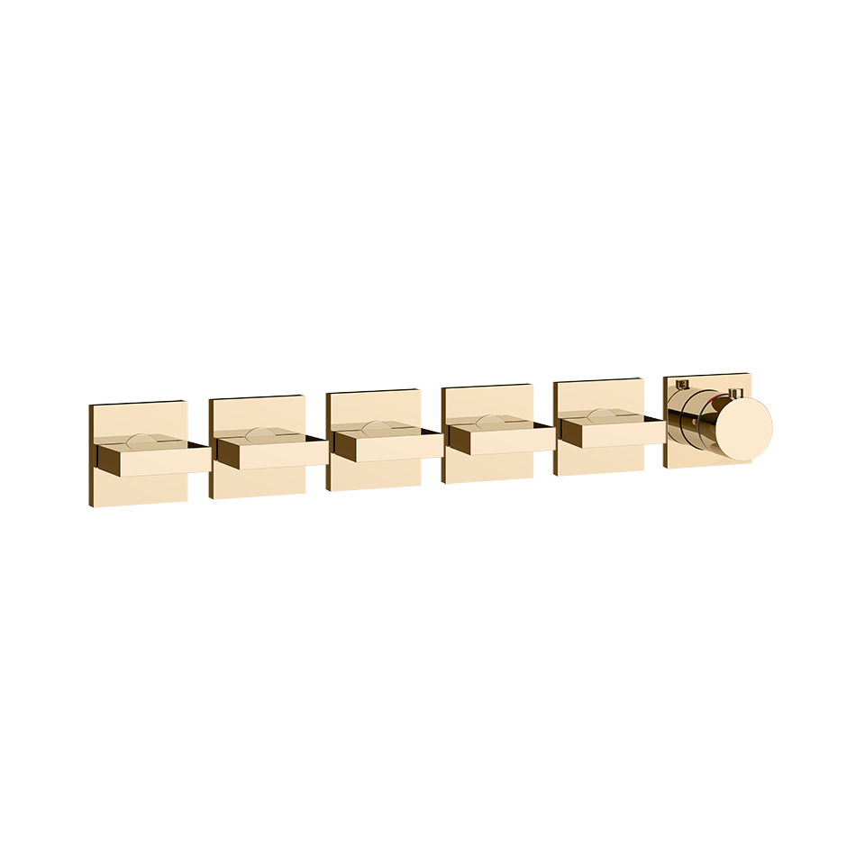 Gessi Inverso Bath & Shower Thermostatic Mixer - 44340 Bathroom Accessories GESSI Warm Bronze PVD