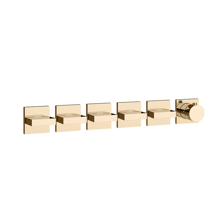 Gessi Inverso Bath & Shower Thermostatic Mixer - 44340 Bathroom Accessories GESSI Warm Bronze PVD