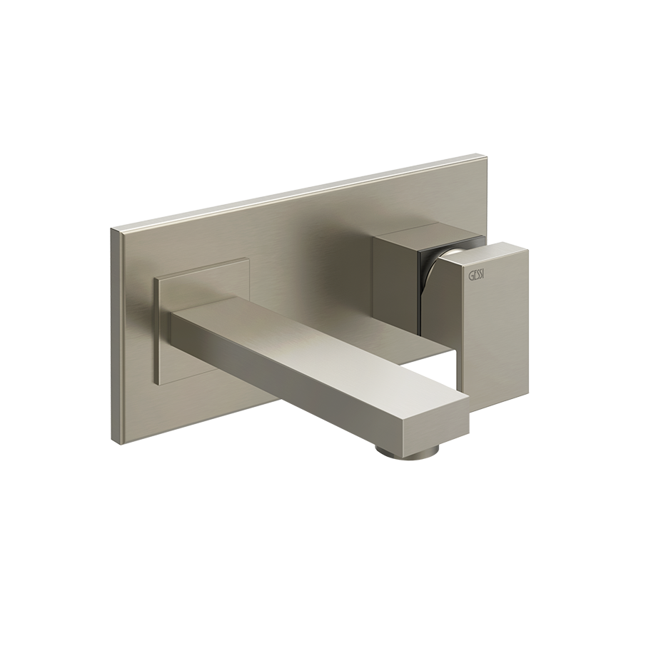 Rettangolo External parts for built-in mixer spout with lenght on request, without was - 44834 Built In Parts GESSI Finox Brushed Nickel
