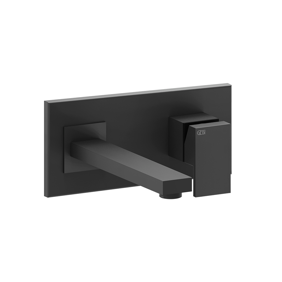 Rettangolo External parts for built-in mixer spout with lenght on request, without was - 44834 Built In Parts GESSI Matte Black