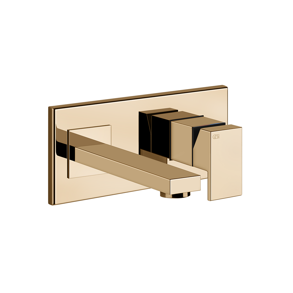Rettangolo External parts for built-in mixer spout with lenght on request, without was - 44834 Built In Parts GESSI Warm Bronze PVD