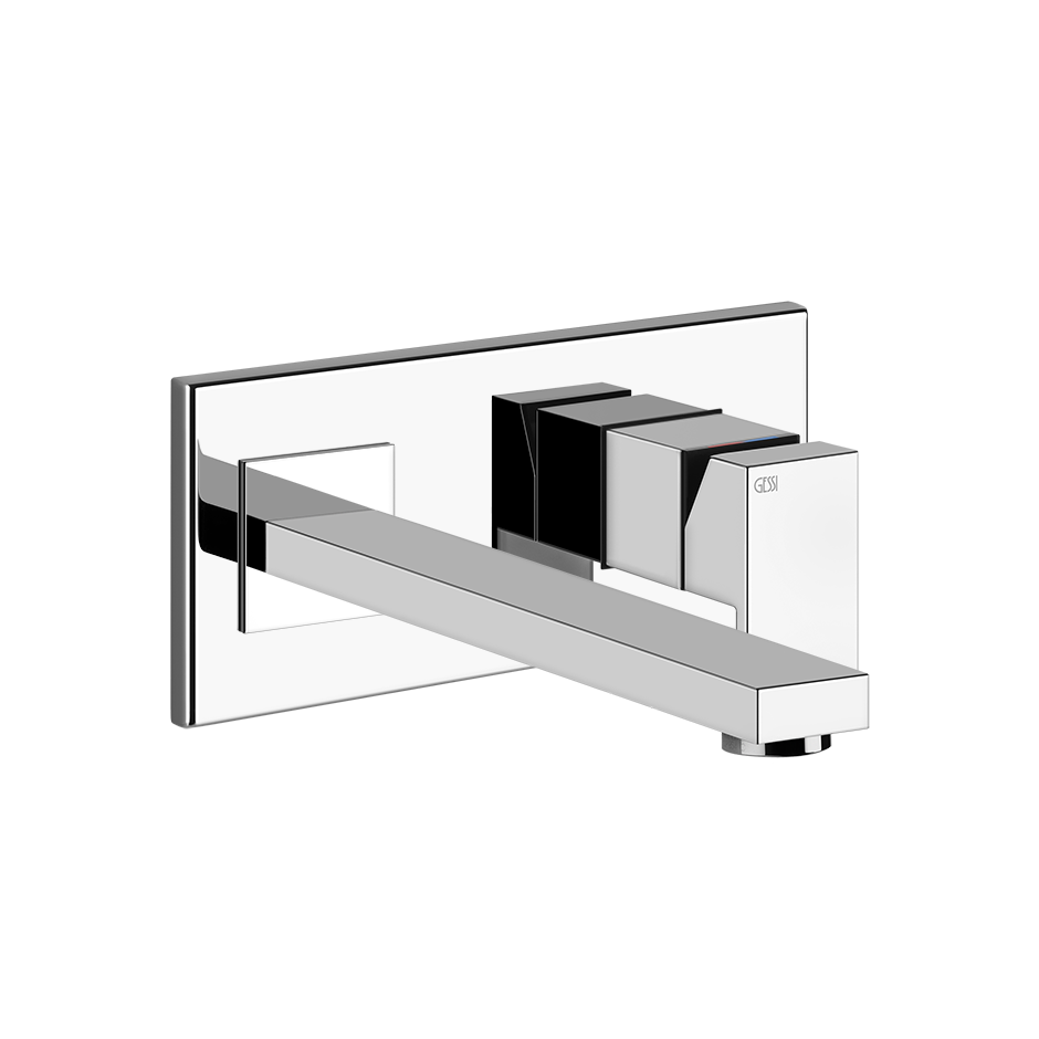 Rettangolo External parts for built-in mixer with long spout, without waste - 44838 Built In Parts GESSI Chrome