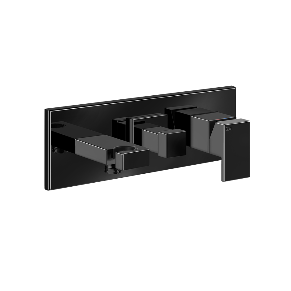 Rettangolo Shower Mixer - 44911 Bathroom Accessories GESSI Black Metal PVD