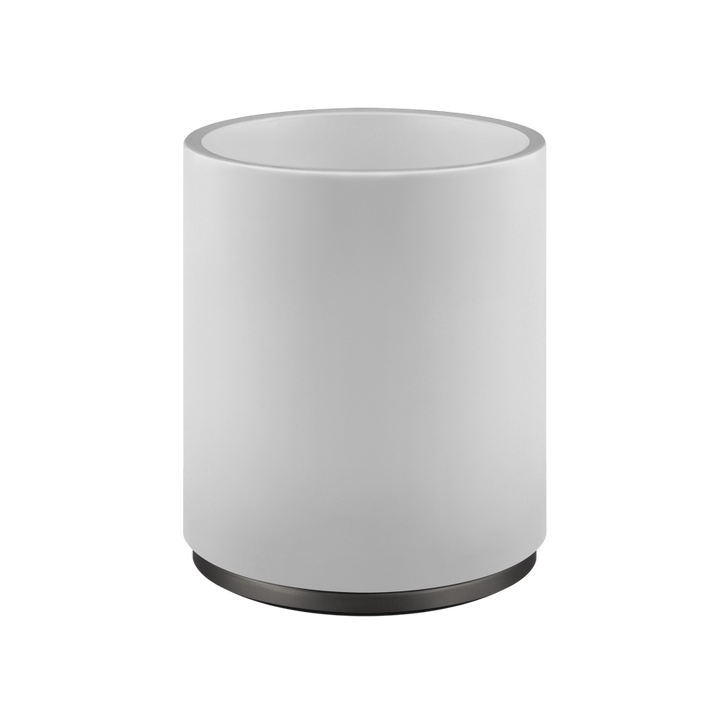 Anello Waste Paper Basket - 45590 Bathroom Accessories GESSI Black Metal Brushed PVD
