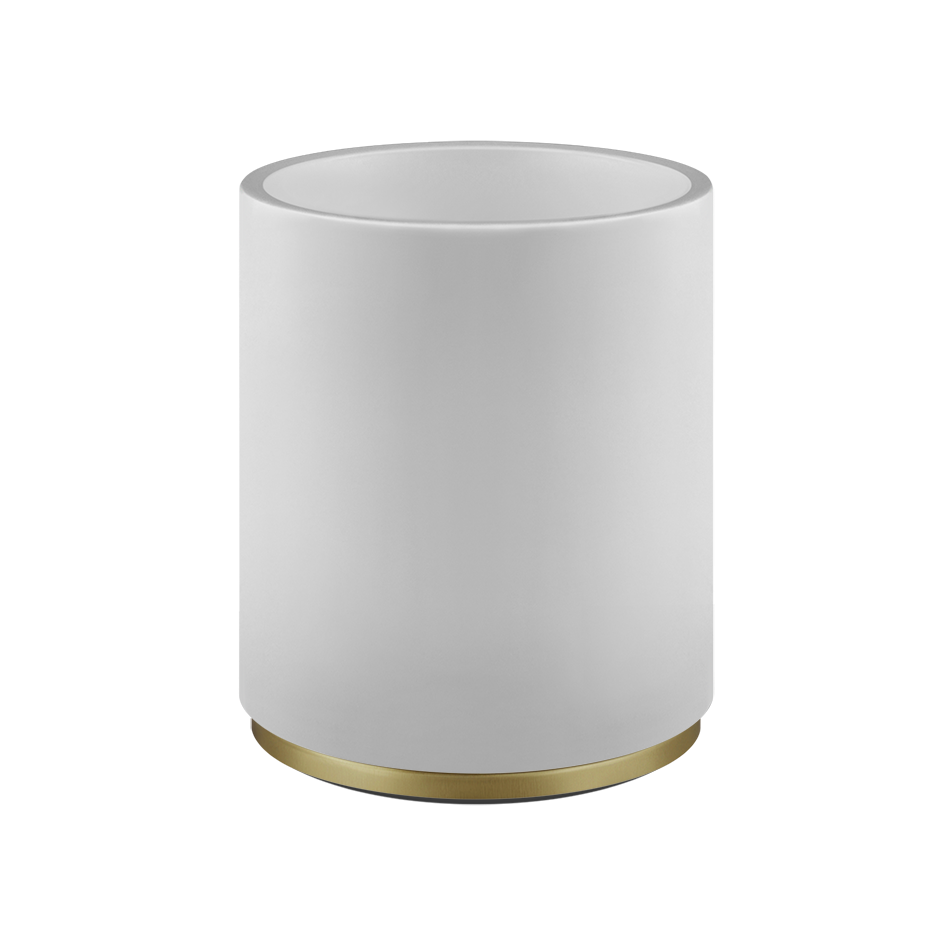 Anello Waste Paper Basket - 45590 Bathroom Accessories GESSI Brass Brushed PVD