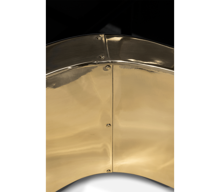 wave polished brass center table - Image 40