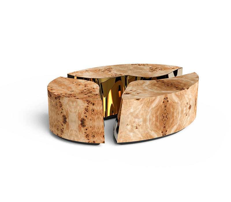 Lapiaz Oval Center Table  Boca Do Lobo Poplar Root  