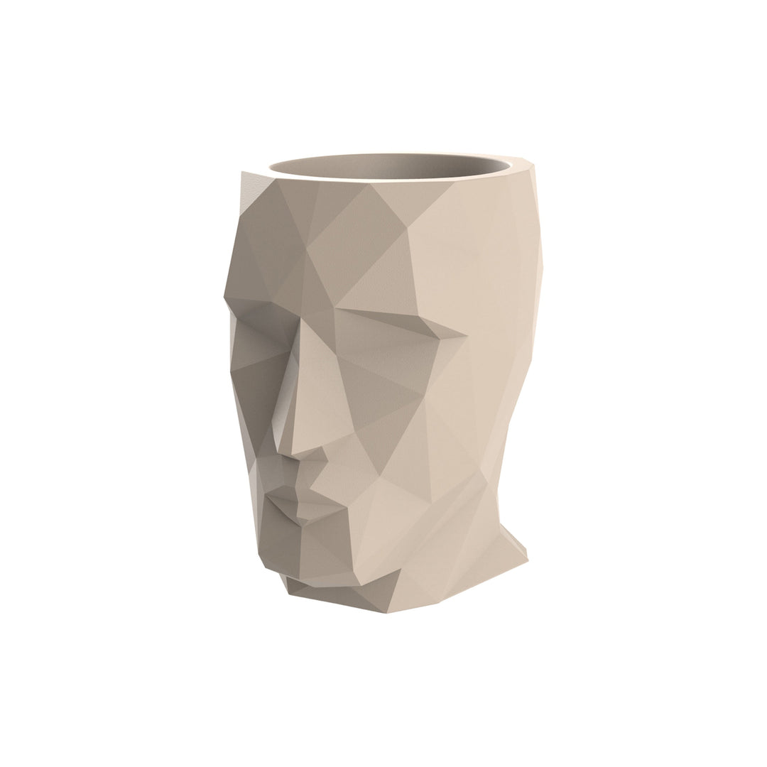 Adan Planter Outdoor Vondom Crema Medium: 19.25 in width