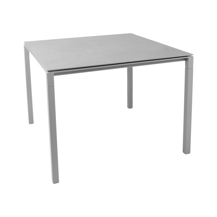 Pure Outdoor Square Dining Table Tables Cane-line Concrete Grey Ceramics Light Grey Aluminum