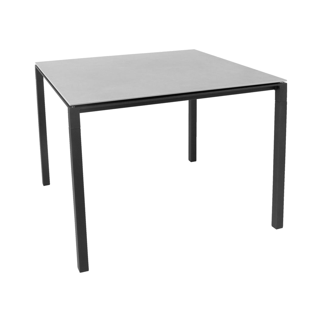 Pure Outdoor Square Dining Table Tables Cane-line Concrete Grey Ceramics Lava Grey Aluminum