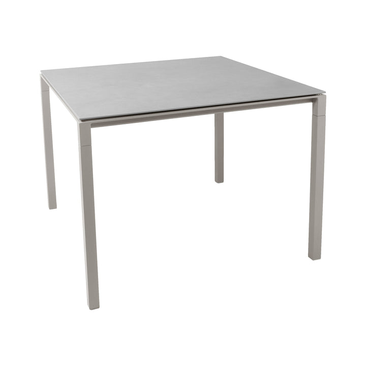 Pure Outdoor Square Dining Table Tables Cane-line Concrete Grey Ceramics Taupe Aluminum