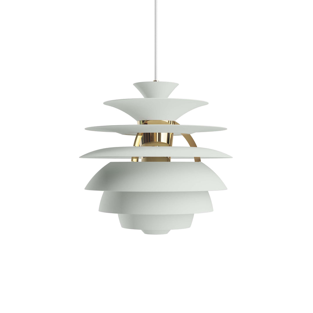 PH Snowball Pendant Light Lighting Louis Poulsen Dusty Green / Brass Metallised