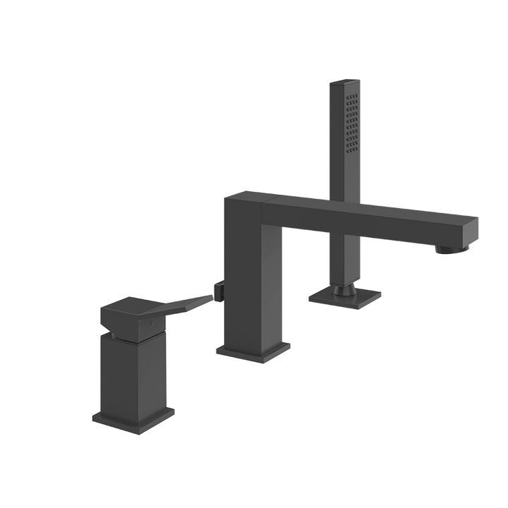 Rettangolo Three Holes Bath Mixer - 53037 Bathroom Accessories GESSI Matte Black