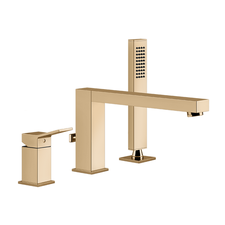Rettangolo Three Holes Bath Mixer - 53037 Bathroom Accessories GESSI Warm Bronze PVD