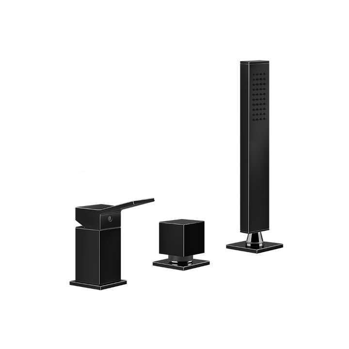 Rettangolo Three Holes Bath Mixer - 53043 Bathroom Accessories GESSI Black Metal PVD