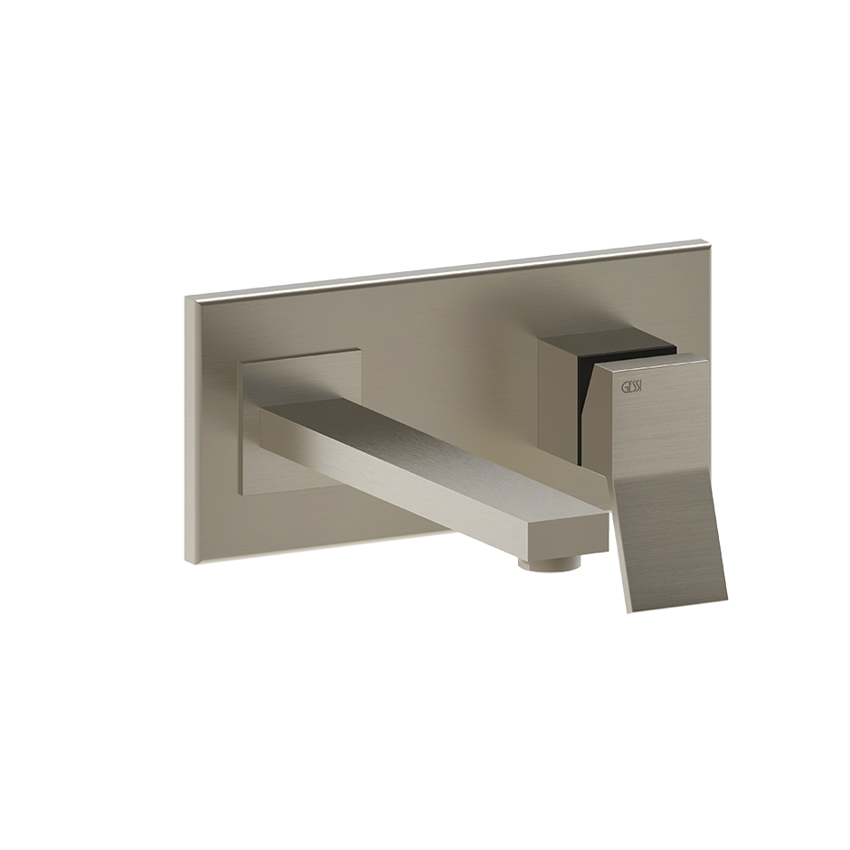 Rettangolo External parts for built-in mixer spout with lenght on request, without was - 53084 Built In Parts GESSI Finox Brushed Nickel