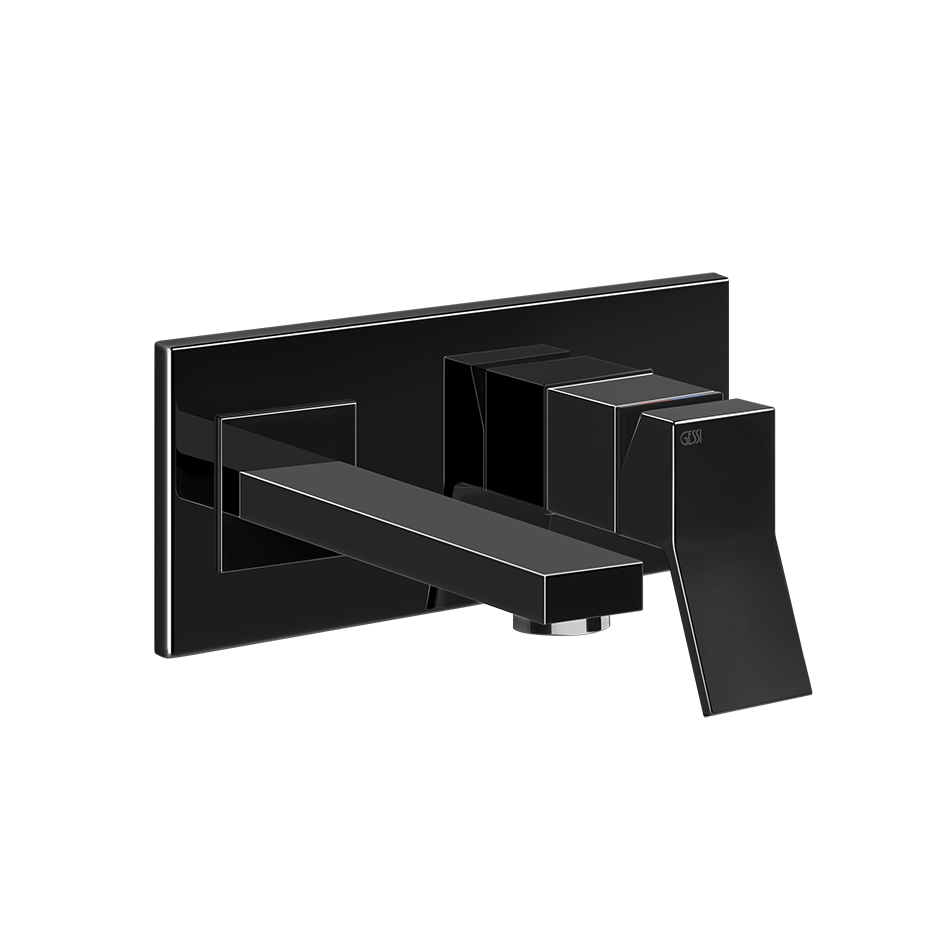 Rettangolo External parts for built-in mixer spout with lenght on request, without was - 53084 Built In Parts GESSI Black Metal PVD