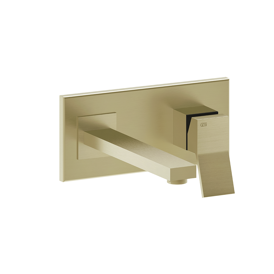 Rettangolo External parts for built-in mixer spout with lenght on request, without was - 53084 Built In Parts GESSI Brass Brushed PVD