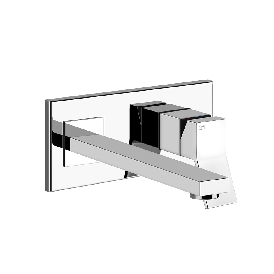 Rettangolo External parts for built-in mixer with long spout, without waste - 53090 Built In Parts GESSI