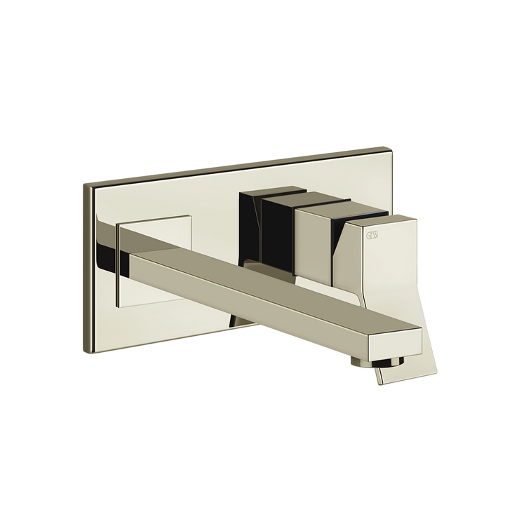 Rettangolo External parts for built-in mixer with long spout, without waste - 53090 Built In Parts GESSI Nickel PVD