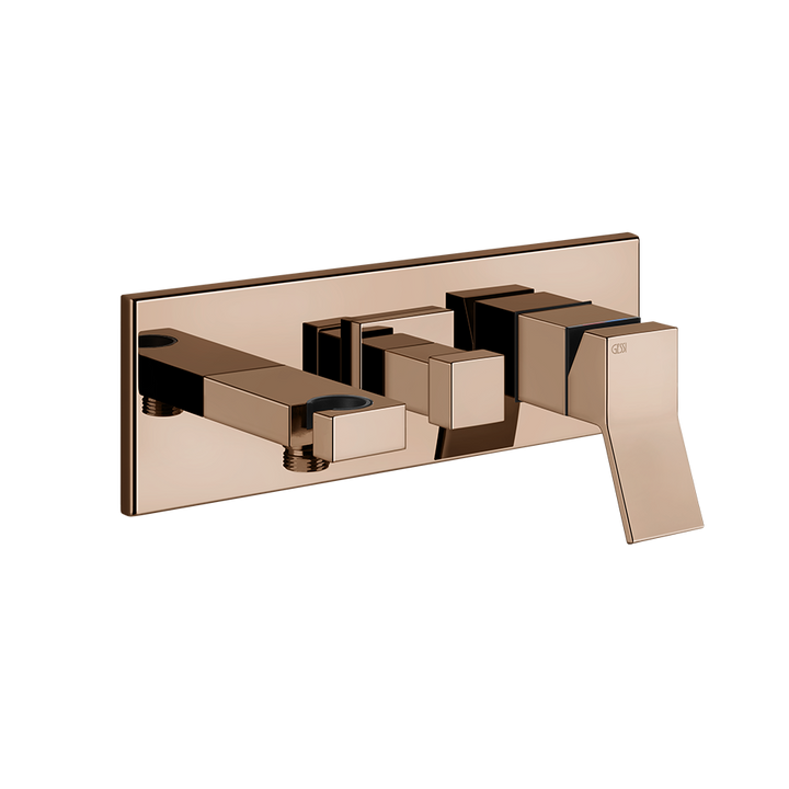 Rettangolo External parts for two-way built-in shower mixer with automatic diverter, w - 53141 Built In Parts GESSI Copper PVD