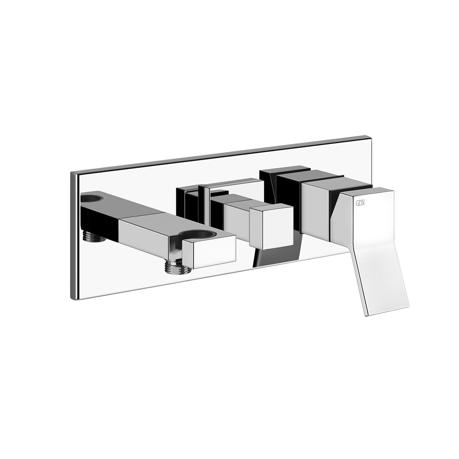 Rettangolo External parts for two-way built-in shower mixer with automatic diverter, w - 53141 Built In Parts GESSI Chrome