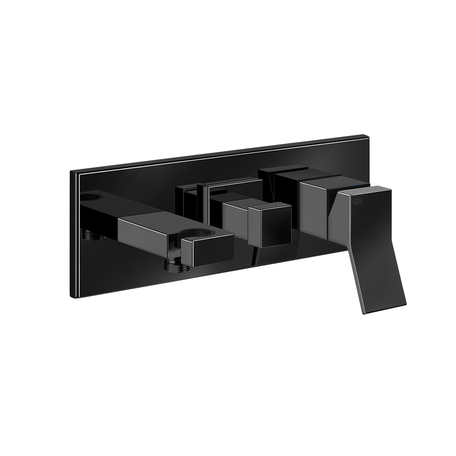 Rettangolo Shower Mixer - 53141 Bathroom Accessories GESSI Black Metal PVD