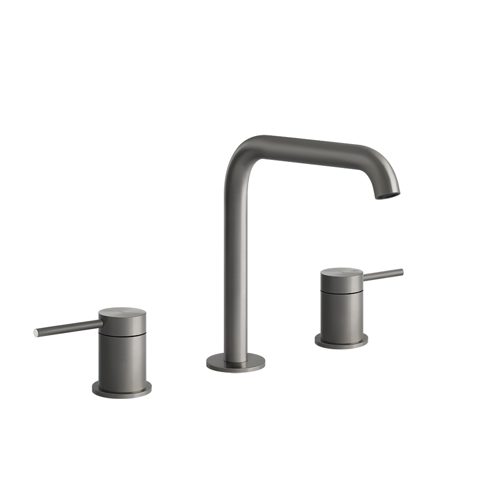 Flessa Three Hole Basin Mixer - 54012 Bathroom Accessories GESSI Steel Brushed