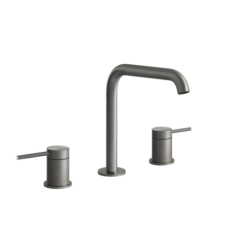 Flessa Three Hole Basin Mixer - 54012 Bathroom Accessories GESSI Steel Brushed