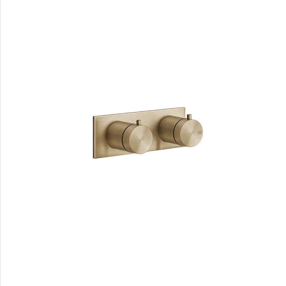 Bath&Shower316 Thermostatic Trim With Volume Control - 54032 Bathroom Accessories GESSI Warm Bronze Brushed PVD