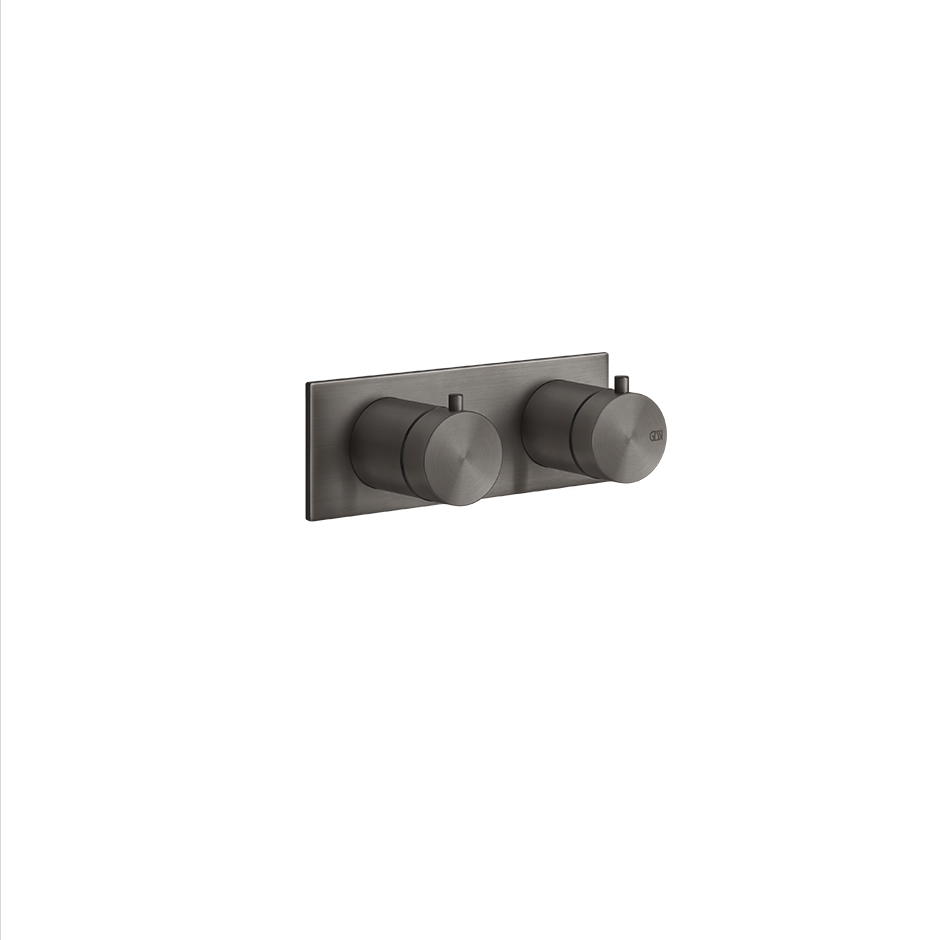 Bath&Shower316 2-Way Diverter Thermostatic Trim With Volume Control - 54034 Bathroom Accessories GESSI Black Metal Brushed PVD