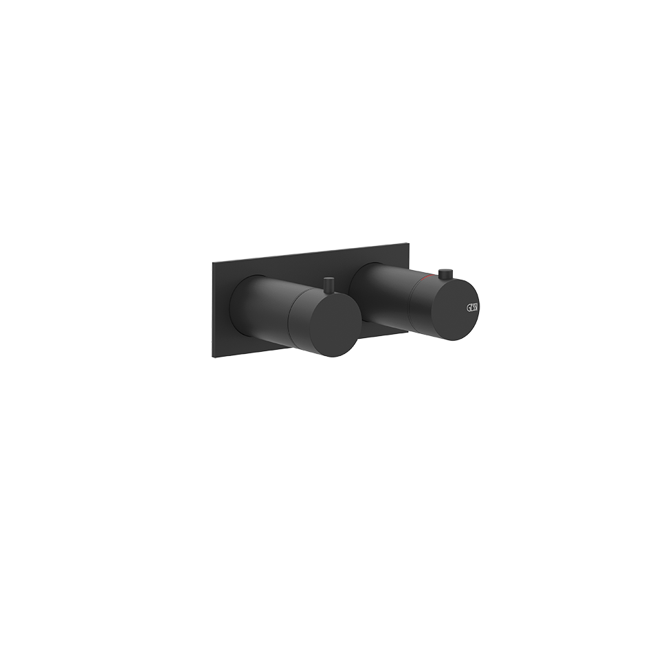 Bath&Shower316 3-Way Diverter Thermostatic Trim With Volume Control - 54036 Bathroom Accessories GESSI Matte Black